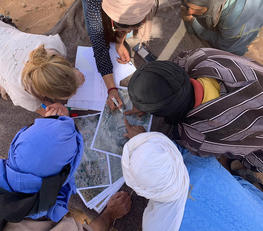 Géolocalisation des pâturages, M'Hamid (Maroc), © Cirad, L. Julien